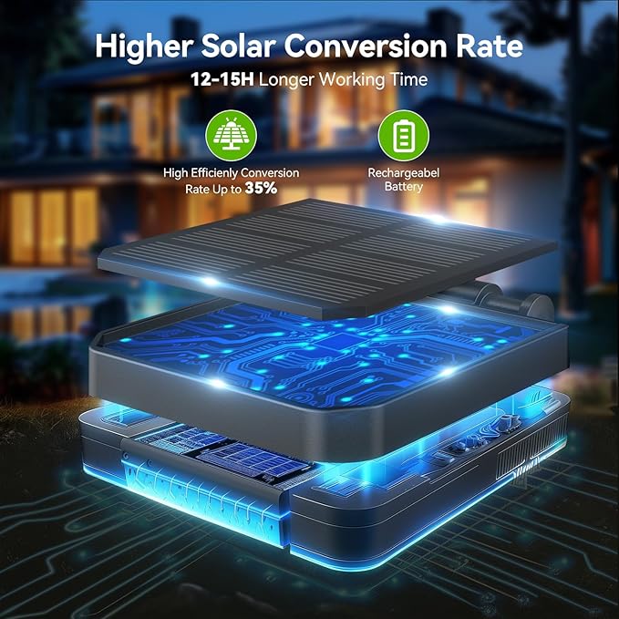 KOOPER Solar Lights Outdoor Garden Decor - Upgraded 6 Pack Solar Garden Lights with 18 Bigger Sunflower Lights, Solar Flowers Outdoor Waterproof for Flower Bed Yard Decor, Gift for Women Mom Grandma