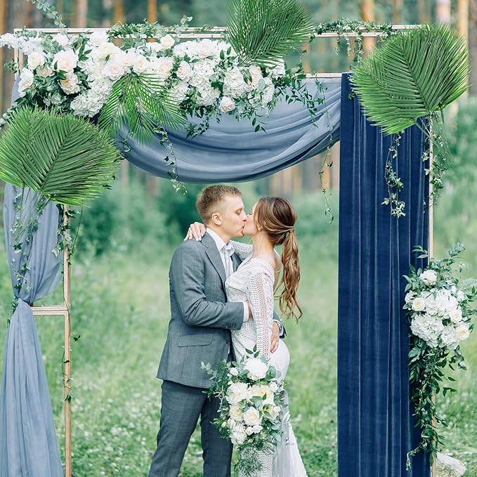 Jexine 100 Pcs Easter Palm Leaves for Palm Sunday Artificial Fake Branches Tree Stems Large Faux Greenery Plants Fronds for Church Holy Week Hawaiian Jungle Wedding Party Decoration (5 Assorted Sizes)