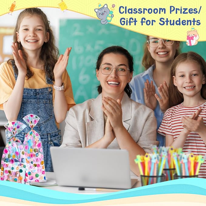 170 Pcs 24 Set Stationery Party Favors for Kids Return Gifts for Birthday Party with Cute Sticky Notes for School Birthday Goodie Bags Gift Rewards Prizes Bulk Office Supplies