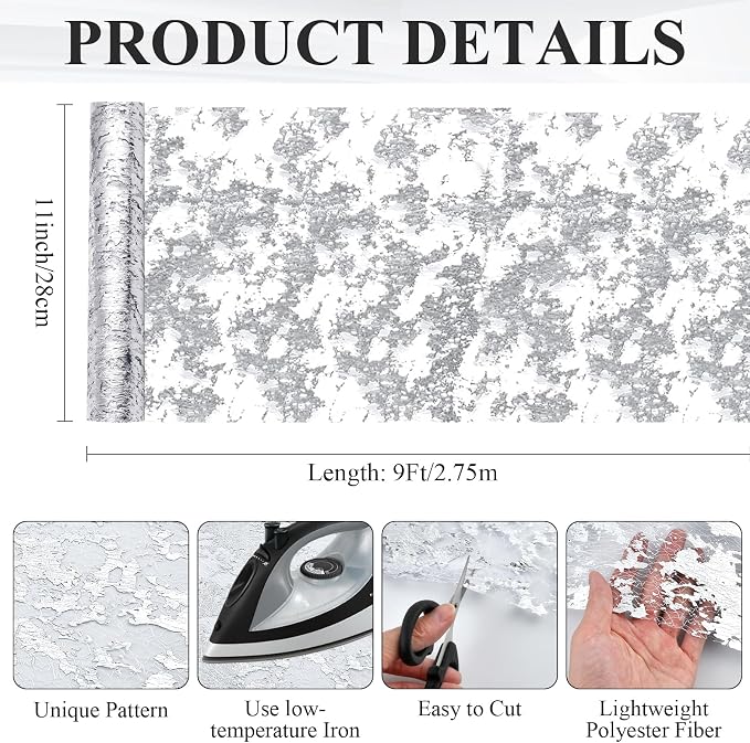 12 Pack Metallic Silver Table Runner, 11 x 108 Inches Sequin Table Runners, Mesh Decorations Glitter Table Runner for Party Wedding Birthday Bridal Shower Event Christmas Decorations
