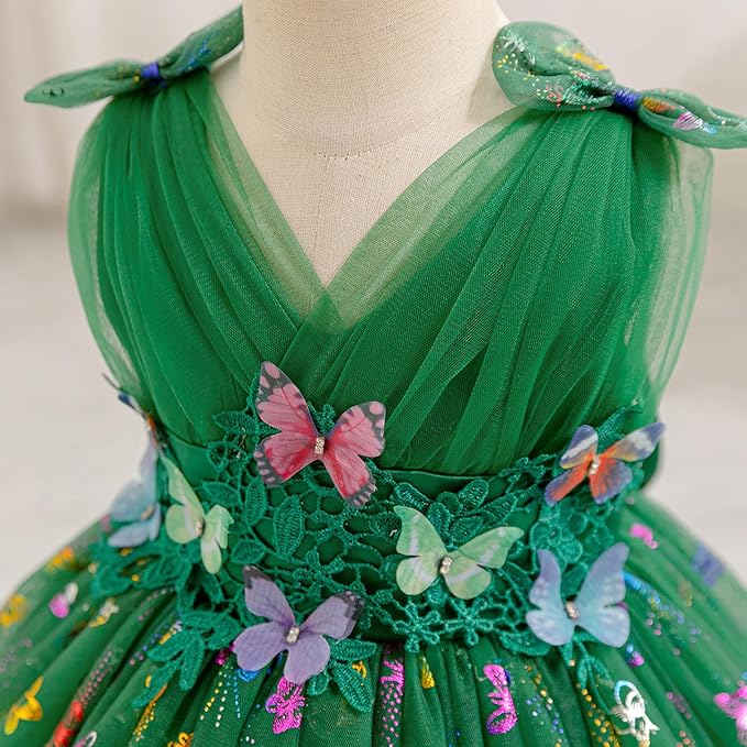 Baby Girls Butterfly Birthday Dress Baby Girl 3D Butterfly Princess Dress Photography Wedding Cake Crush