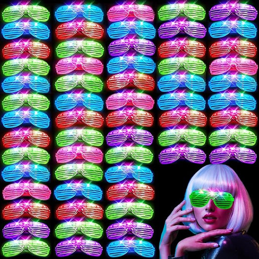 OLUPP 84 PCS LED Glasses, 5 Colors Light Up Glasses with 3 Light Modes, Glow in The Dark Party Supplies, Glow Glasses for Rave Party,Wedding, Birthday, Concert, New Year, Carnival