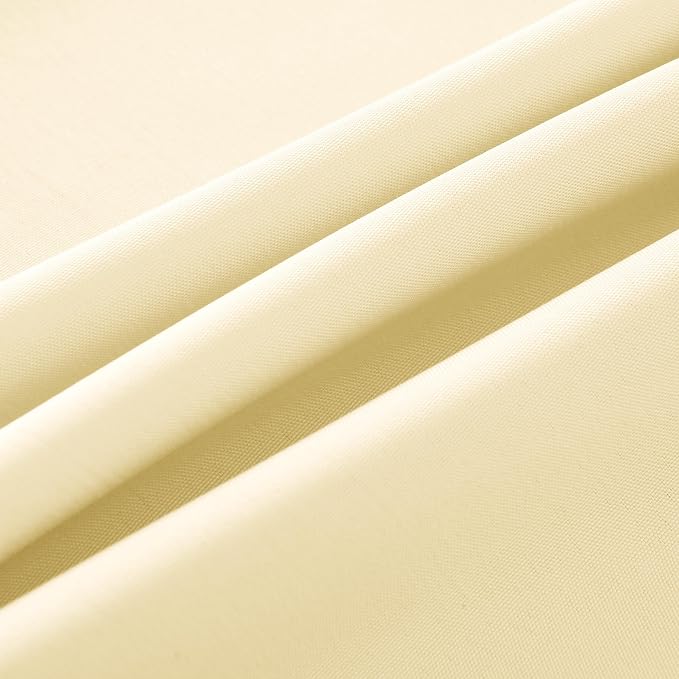 2-Pack 60x120 inch Beige Table Cloths, Solid Stain and Wrinkle Resistant Oblong Tablecloth, Premium Plain Weave Polyester Fabric Rectangle Table Linen Covers for Hotel, Wedding