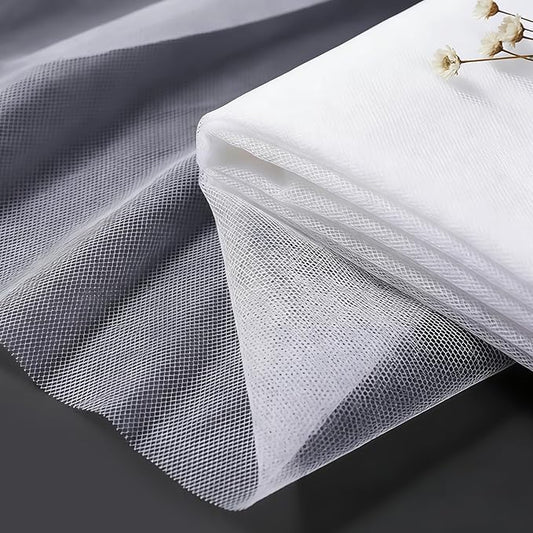 White Tulle Fabric 108" x 10 Yards for Wedding Decoration Pew Bows Christmas Gift Wrapping Ceiling Draping Baby Shower Birthday Party Reception DIY Craft Supplies