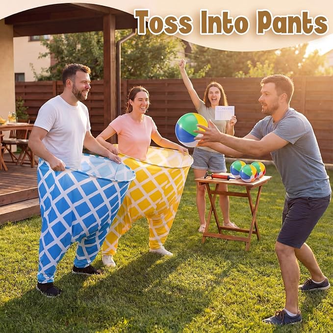 Ceenna Funny Granny Pants Game Set, Giant Pants Yard Games for Adults Players, Hilarious Team Relay Toss Race for Backyard Lawn Party Camping Family Reunion Carnival