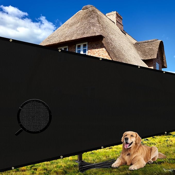 Shade&Beyond 5' X 25' Fence Privacy Screen Heavy Duty 170 GSM Fencing Mesh Shade Net Cover for Wall Garden Back Yard Outdoor Home Decoration,Black
