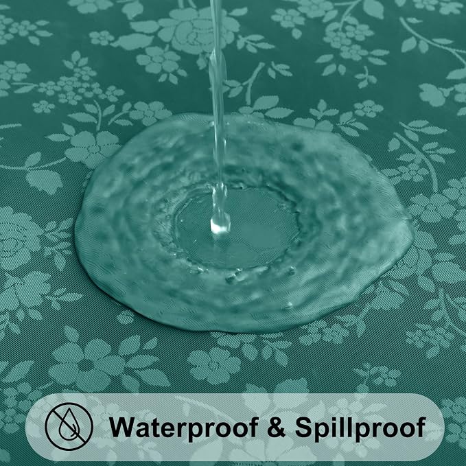 Smiry Square Table Cloth, Waterproof Heavy Duty Vinyl Tablecloths, Wipeable Washable Table Cover for Kitchen and Dining Room (Green, 54" X 54")