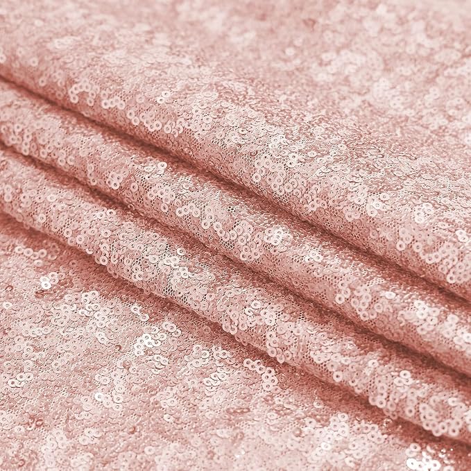 Sugargirl Rose Gold Sequin Backdrop Curtain 6 Panels 2FTx8FT Glitter Rose Gold Background Drapes Sparkle Photography Backdrop for Party Wedding Birthday Wall Decoration