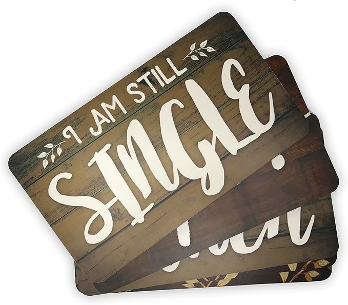 KING PROPS Rustic Photo Booth Props – 6 Double‑Sided Wedding Party Sign Cutouts for DIY Photo Booth, Bridal Shower & Reception Guests