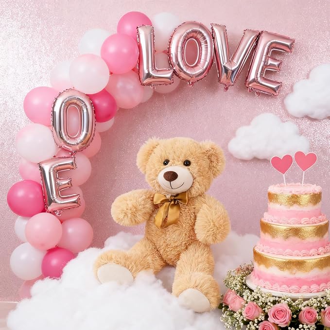 MaoGoLan 3 Pieces Bulk Teddy Bears Stuffed Animals Baby Shower, Soft Small Stuffed Teddy Bears in Bulk, 13.5" Cuddly Mini Bears Centerpiece,Wedding,Party,Engagement,Tan,Beige,Gray