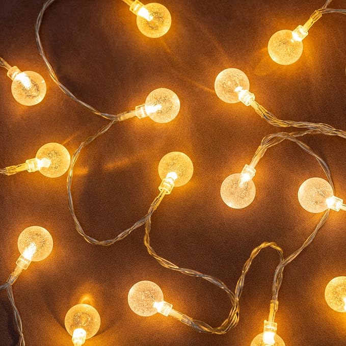 Bubble Globe String Lights, 25 ft USB Powered Decorative LED Novelty String Lights (Bubble Globe)