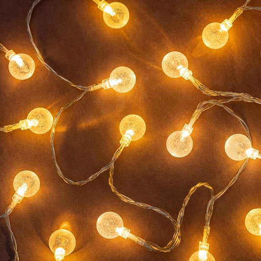 Bubble Globe String Lights, 25 ft USB Powered Decorative LED Novelty String Lights (Bubble Globe)