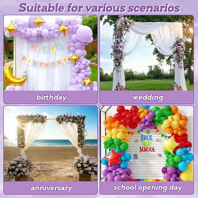 Square Balloon Arch Stand, 8.2x8.2FT Gold Wedding Arch Garden Arbor Garden Arches Metal Arch Backdrop Stand for Ceremony Party Birthday Bridal Baby Shower Anniversary Decoration Wedding Decor