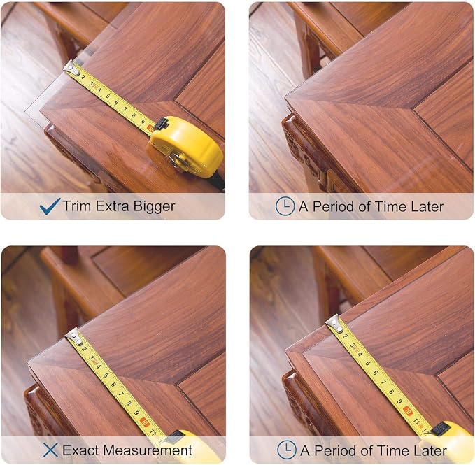 LovePads 1.5mm Thick 40 x 78 Inches Frosted Table Protector, Clear Plastic Table Cover for Dining Room, Kitchen Wood