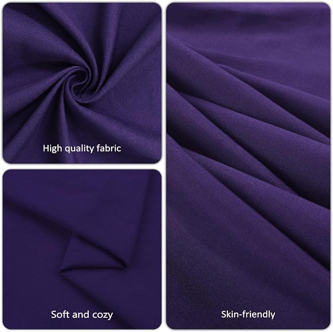 8 Pack Purple Tablecloth 60x126 Inch Rectangle Table Cloth for 8 Foot Rectangle Tables, Wrinkle Resistant Washable Polyester Fabric Rectangular Table Cover for Dining Banquet Wedding Party
