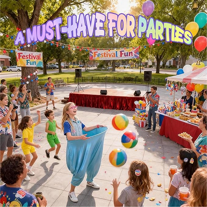 Granny Pants Yard Game,Granny Pants Outdoor Game Tossing Games with Bouncy Balls & Pump for Backyard Parties Field Day Fun Family Adults