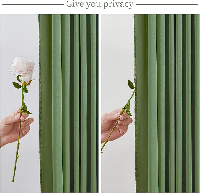 10x10 Valley Green Backdrop Curtain for Parties Wrinkle Free Dark Green Photo Curtains Backdrop Drapes Fabric Decoration for Baby Shower Birthday Party Photography 5ft x 10ft,2 Panels