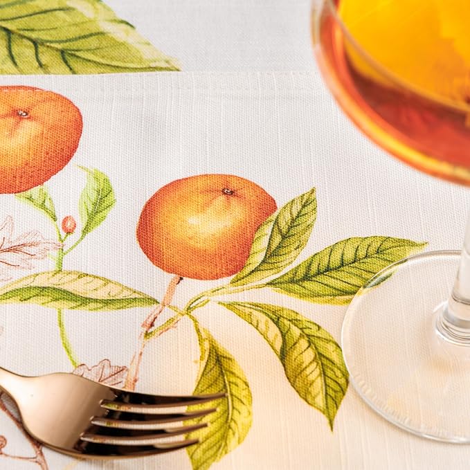 Maison d'Hermine Table Cloth Rectangle Table 100% Cotton 60 x 108 Inches Tablecloth Reusable Decorative Everyday Use for Dining Room, Farmhouse, Home, Party, Festive & Wedding - Vintage Harvest