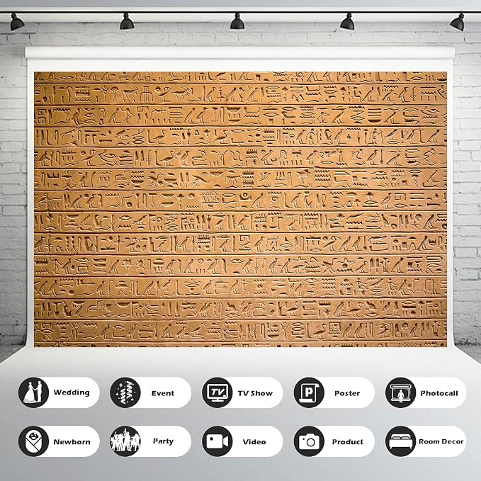 Egypt Hieroglyphs Backdrop Ancient Egyptians Civilization Photography Background Egyptian Art Photos Archaeology History Course Culture Background Mural Travel Backdrop Portraits Photo 6x4ft