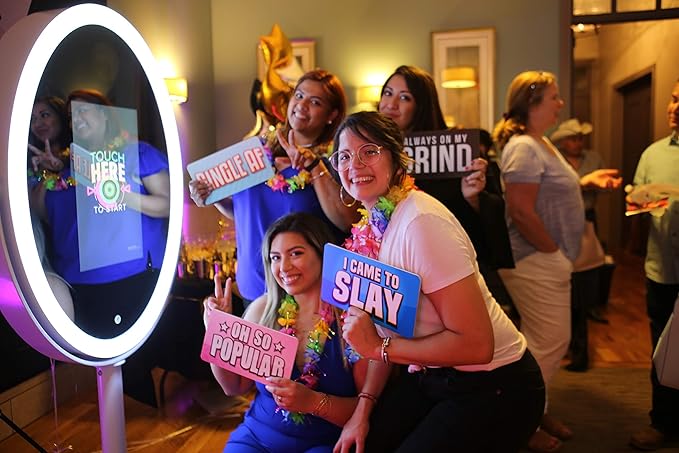 KING Props Lit AF Photo Booth Props – 6 Double‑Sided Colorful Party Sign Cutouts for Wedding, Birthday, Graduation & DIY Photo Booth Kits