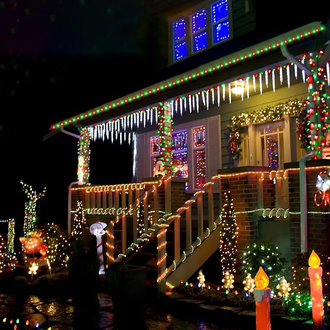 100ft LED Rope Lights Outdoor, 720 LED Connectable and Flexible Tube Lights with 8 Modes, Waterproof LED Rope Lighting for Garden Patio Pool Bedroom PartyIndoor Outdoor Christmas Decor (Red & Green)