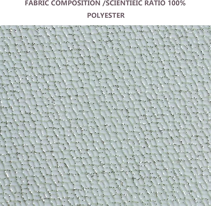 Glitter Tulle Fabric 56 Inch by 5.5 Yards Fabric Tulle Bolt for Wedding Christmas Decorations DIY White Tutu Baby Shower Table Skirt Ceiling Decor Birthday Party Craft Supplies-Mint Green