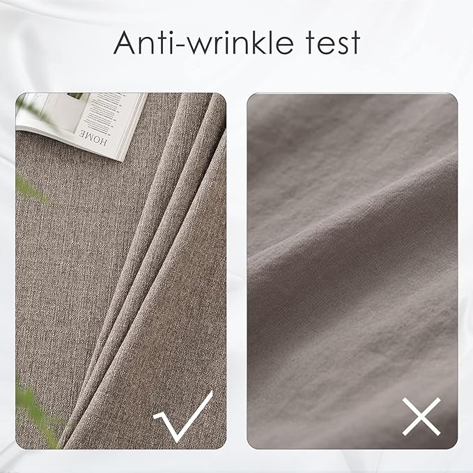 BALCONY & FALCON Rectangle Tablecloth Washable Wrinkle Resistant and Water Proof Table Cloth Decorative Linen Fabric Tablecloths for Dining Parties Kitchen Wedding and Outdoor Use (Taupe Gray, 55x70)