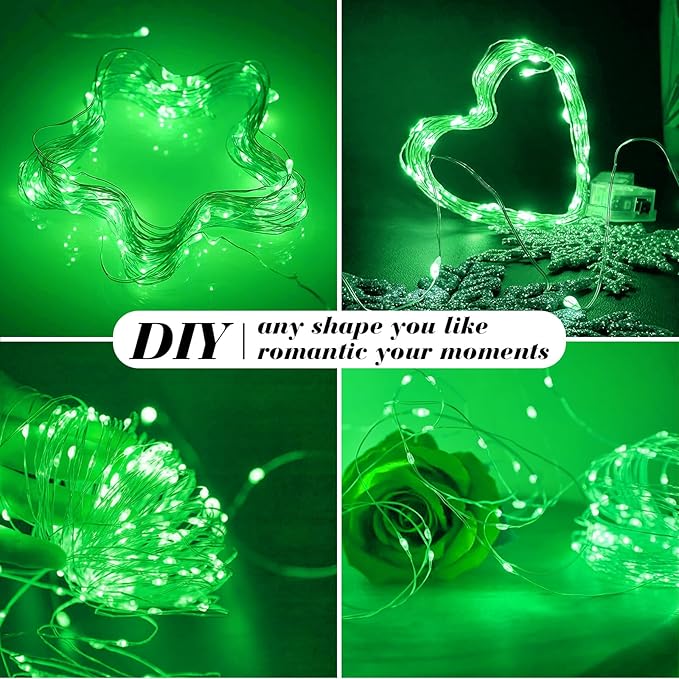 ZGWJ 6 Pack Fairy Lights Battery Operated with Remote, 7ft 20 LED Mini Fairy String Lights with Timer 8 Lighting Modes Waterproof for Halloween Christmas Tree DIY, Parties, Bedroom Decorations Green