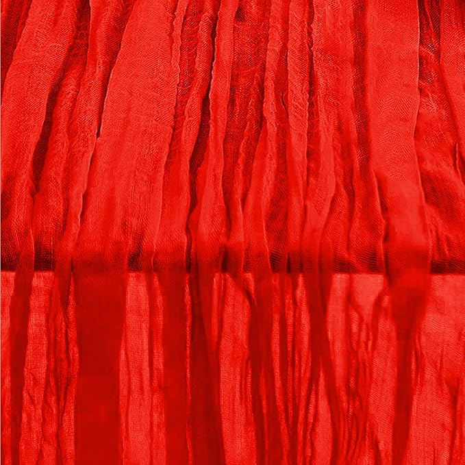 1 Pack Red Cheesecloth Table Runner 35x120 Inch 10Ft Rustic Gauze Cheese Cloth Table Runner Sheer Cheesecloth Table Runners for Wedding Party Bridal Shower Decoration