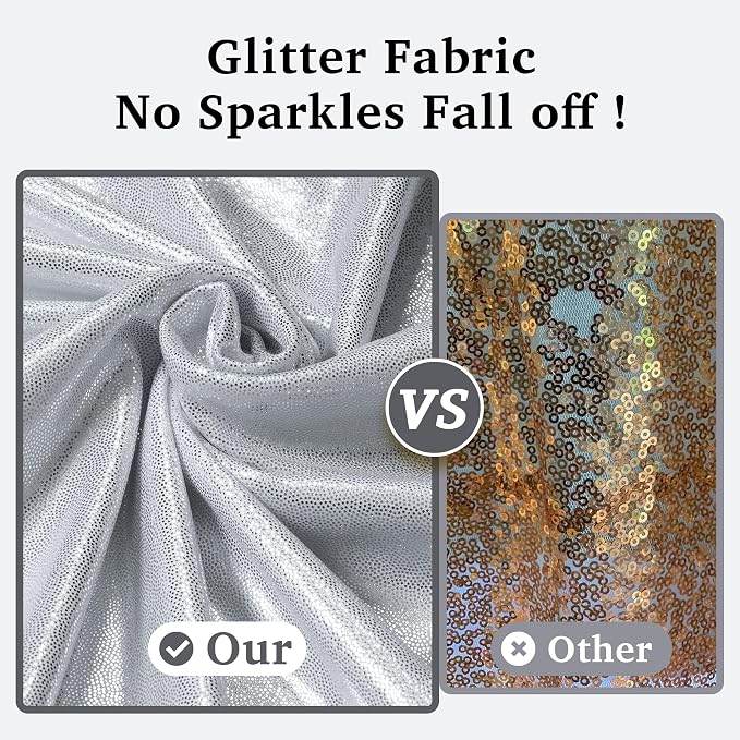 20ftx12ft Silver Sequin Backdrop Curtain Panels for Parties, Wrinkle Free Glitter Photo Backdrop Drapes 4 Panels 5x12FT Shimmer Back Drop Cloth for Wedding Birthday Christmas Photography Background