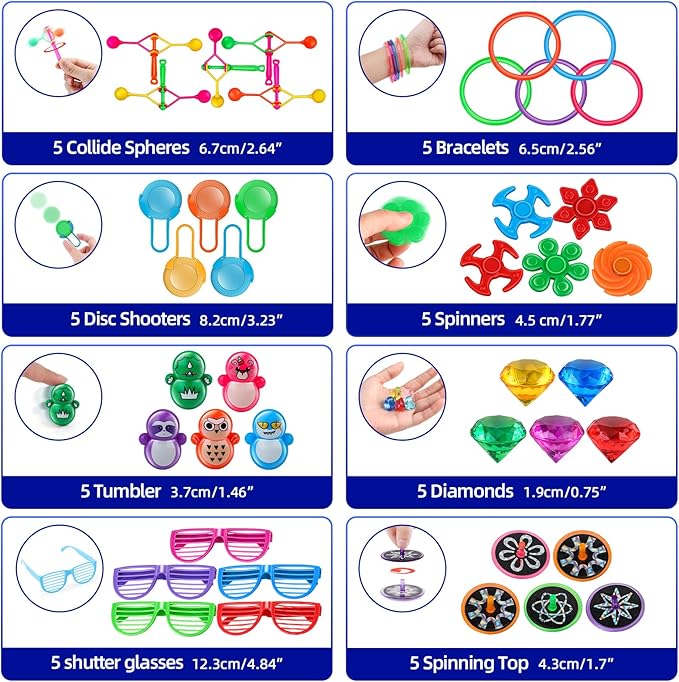 Amy&Benton 1000PCS Classroom Treasure Box Prizes Kids Birthday Party Favors Pinata Assorted Goody Bag Fillers Kid Carnival Prizes Box Toys Assortment