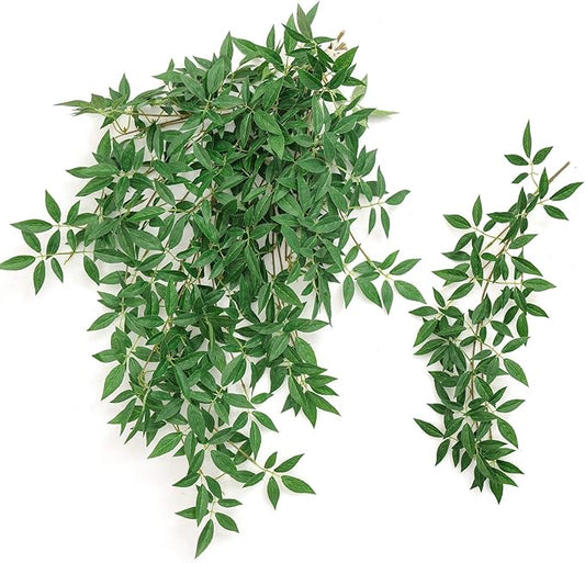 Ling's Moment Rosa Banksiae Artificial Vines, Pack of 7 Silk Greenery Garlands with Hanging Faux Laurel Leaves for Table Centerpieces, Wedding Arches & Floral Filler Arrangements