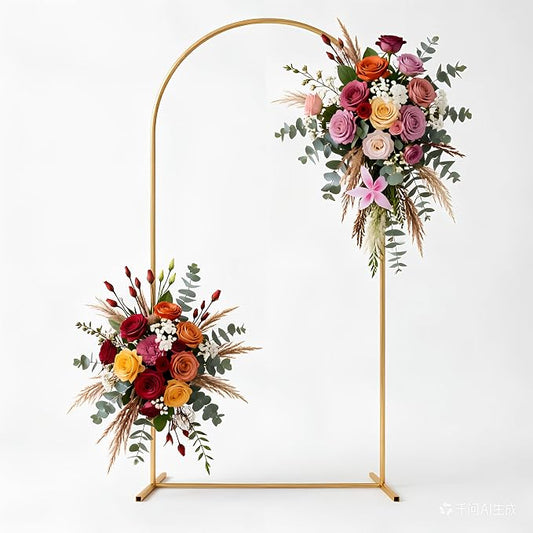 6.6FT Metal Arch Backdrop Stand, Wedding Arch Frame for Parties, Birthday, Baby Shower, Graduation, Wedding, Bridal Shower, Arch Decoration of Garden, Floral, Balloon (6.6FT)