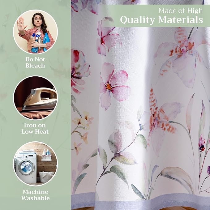 Maison d' Hermine Table Cloth Round Table 100% Cotton 63 Round Inches Tablecloth Reusable Decorative for Dining Kitchen Room Farmhouse Party Home Hotel Restaurant Spring Summer - Summer Floral
