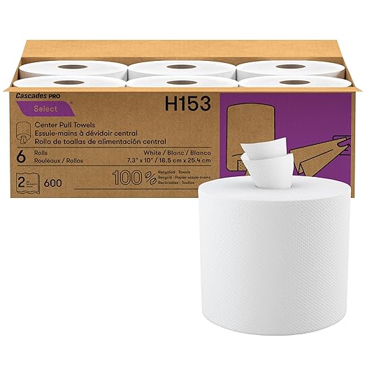 Cascades PRO Tandem Interfold Napkins – 1-Ply, White – For Tandem Dispensers – Durable and Absorbent Disposable Paper Napkins for Foodservice, Restaurants, and Cafeterias – 6,016/Case – T411 – White