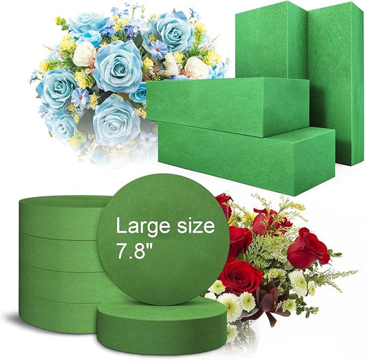 Max Shape 6 Pack Floral Foam Round and 4 Pack Floral Blocks