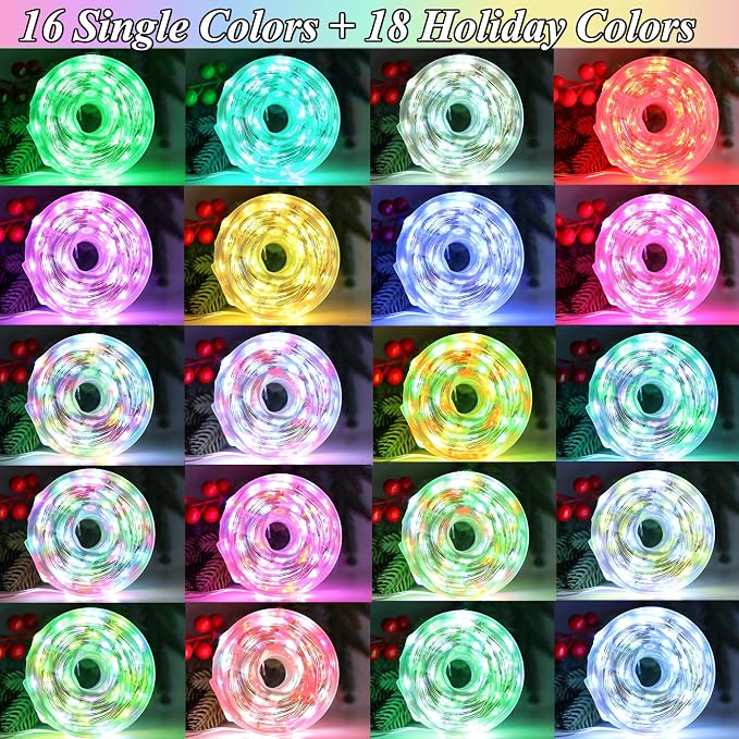 Lovelite Fairy Lights 34 Colors Changing, 2 Pack Total 40FT 120LED Halloween String Lights Battery USB Operated, Waterproof Twinkle Lights with Remote for Holiday Wedding Party Indoor Outdoor