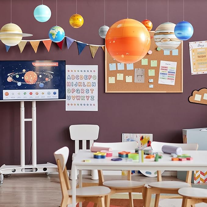 Dan&Darci Inflatable Solar System Planets for Kids - Science Toys - Boys Room Decor Ceiling - Space Birthday Gifts - Outer Space Themed Party Decorations - Astronomy Gifts 5-7 6-8 8-12 Years Classroom