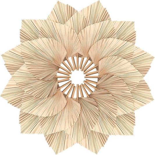 Novabright 24 Pcs Dried Palm Leaves Artificial 15.7" Large Boho Trimmed Spear Tropical Palm Leaves Fans for Boho Wedding Decor Hawaiian Luau Party Kitchen Farmhouse Table Flowers Arrangements