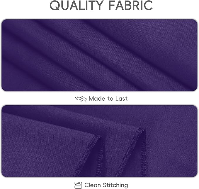 8 Pack Round Tablecloth 120 Inch Cloth Purple Tablecloth for Round Tables, Washable Polyester Table Cloth Stain and Wrinkle Resistant Decorative Table Cover for Wedding Party Dining Banquet