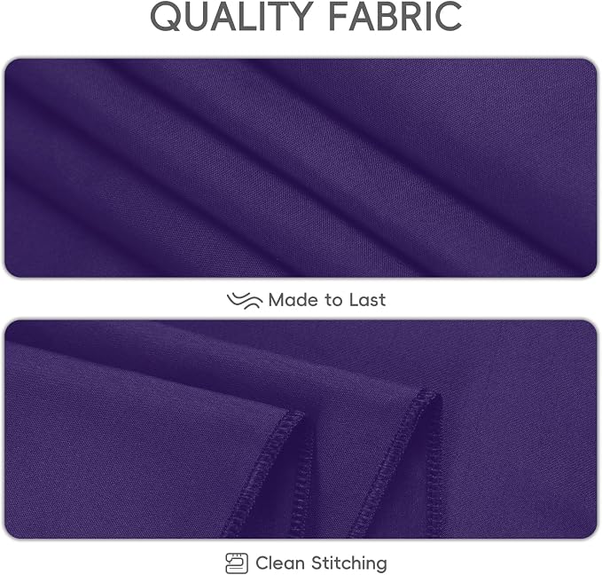8 Pack Purple Square Tablecloth 54x54 Washable Polyester Table Cloth for Square or Round Tables, Wrinkle Resistant Fabric Decorative Covers for Dining Party Banquet Buffet and Wedding