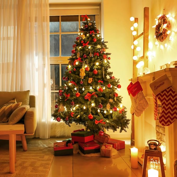 Twinkle Star 2 Pack 100 LED Star String Lights, Warm White | Plug In, Waterproof, Indoor Outdoor Use, Bedroom Wedding Party Ramadan Christmas Decor