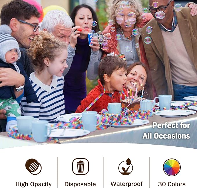 Exquisite Iridescent Tablecloths for Rectangle Tables 48 Pack Plastic Table Cloth Disposable 54" X 108" Iridescent Table Cloths Rectangle Tablecloth Plastic Tablecloths Rectangular for Party Supplies