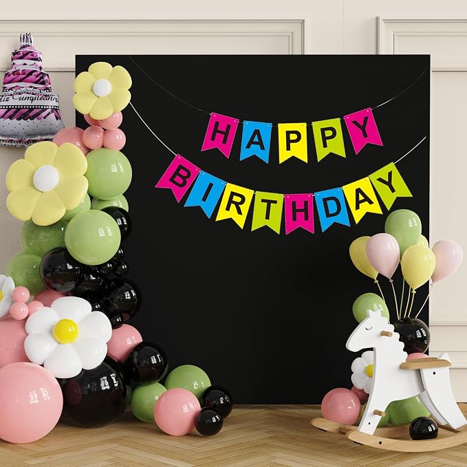 Fomcet 6.6FT x 6.6FT Gold Metal Square Backdrop Stand and Black Wedding Arch Cover Spandex Fabric for Birthday Party Baby Shower Anniversary Arch Stand Decoration