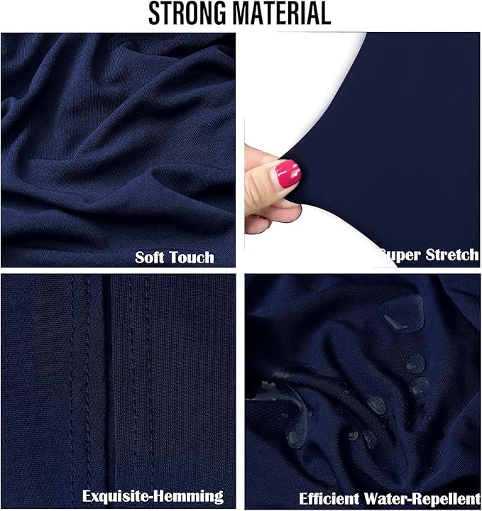 40PCS Stretch Spandex Folding Waterproof Chair Covers,Universal Fitted Chair Cover Protector for Wedding Party Banquet Holidays Celebration Decoration(Navy Blue)