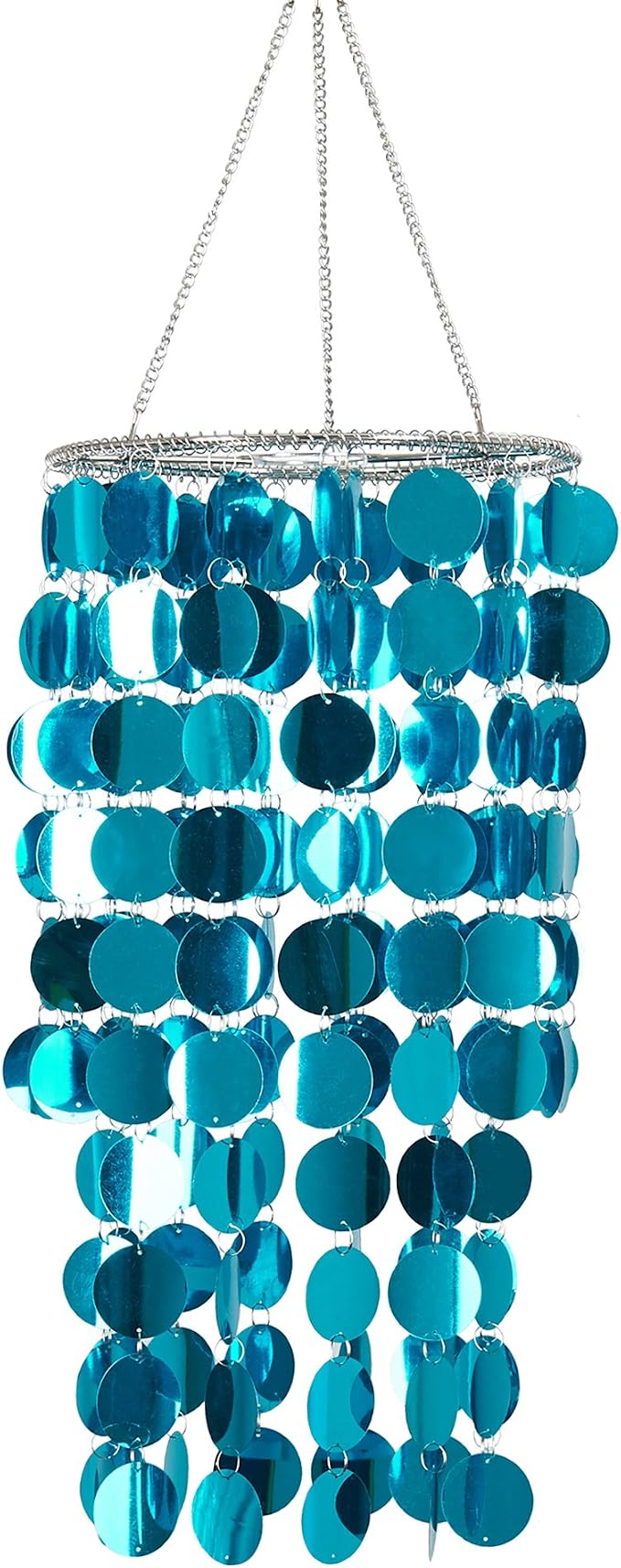 Blue Bling Hanging Chandelier,W8.5 H18,Great idea for Wedding Chandeliers Centerpieces Decorations and Any Event Party Decor