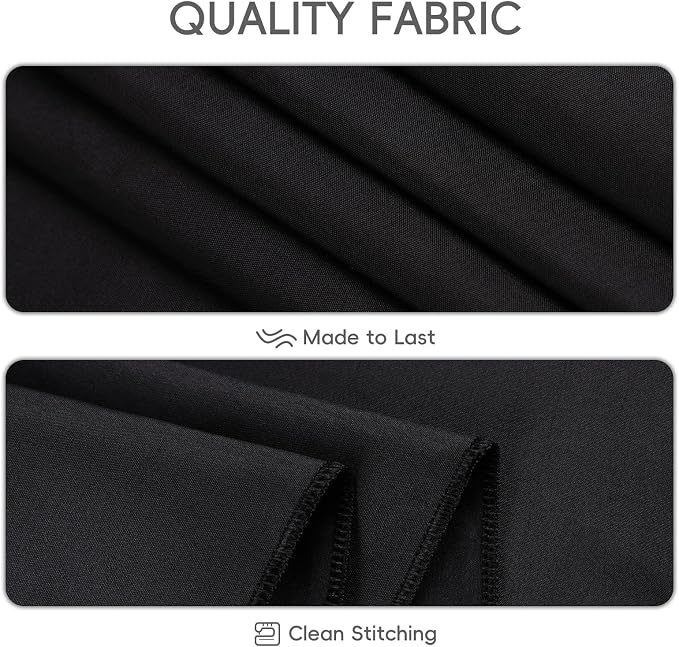 12 Pack Black Round Tablecloth 108 Inch | Washable Polyester Tablecloth Stain and Wrinkle Resistant Decorative Table Cover for Wedding Party Dining Banquet