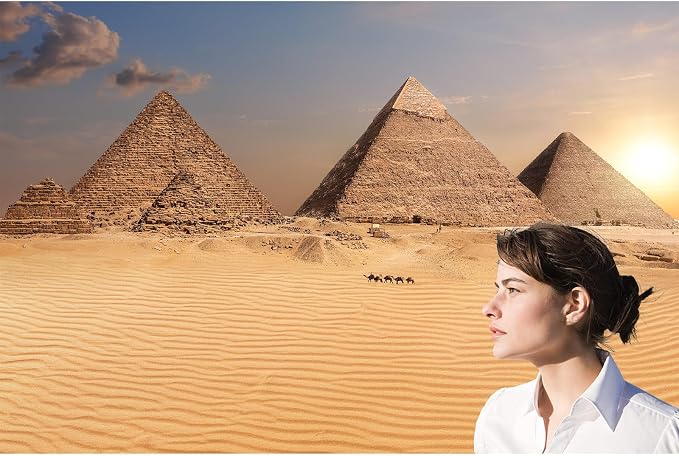 Egypt Backdrop Desert Egyptian Pyramid Ancient Egypt Scene Photography Background Egyptian Travel Themed Party Decorations Supplies Adults Travel Portraits Photo Shoot Studio Props Decor 15x8ft