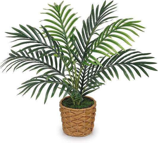 Fake Palm Tree 3ft Tall with 13 Lifelike Trunks Faux King Palm Artificial King Palm in Pots Tall Silk Plant for Indoor Home Office Living Room Floor Decor