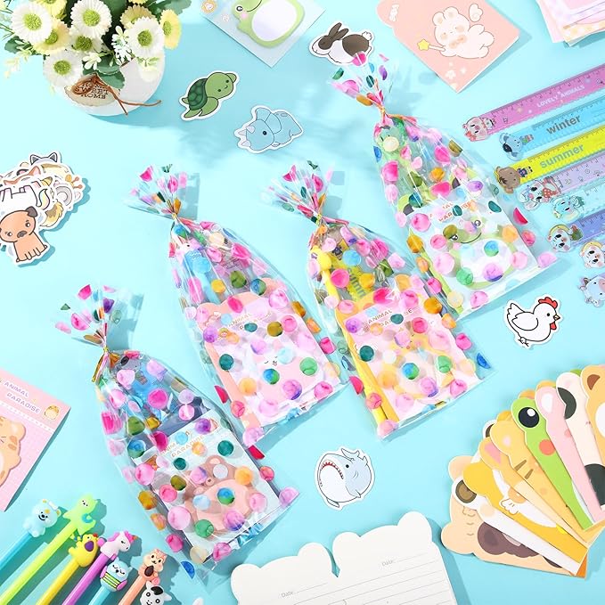 170 Pcs 24 Set Stationery Party Favors for Kids Return Gifts for Birthday Party with Cute Sticky Notes for School Birthday Goodie Bags Gift Rewards Prizes Bulk Office Supplies
